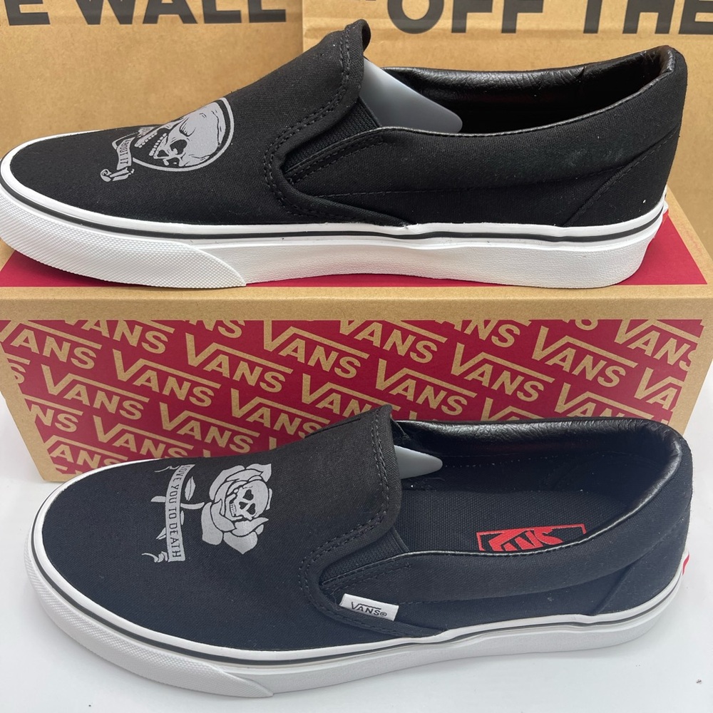 Vans Women's Classic Slip-On Love You To Death Black/ White Sneakers
VN0A5JMH6BT - Picture 4 of 16